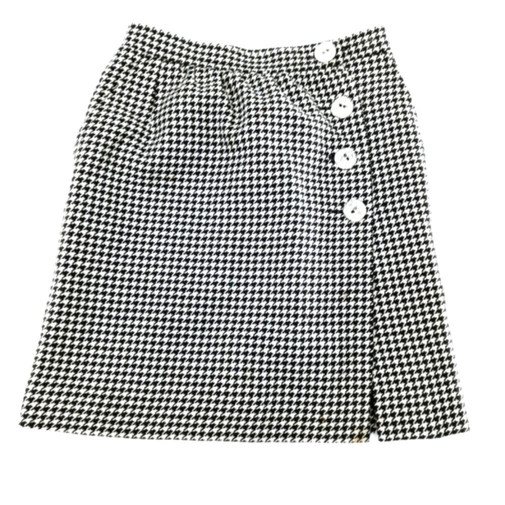 Vintage Yves Saint Laurent Houndstooth Mini Skirt